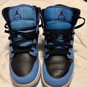 Nike Air Jordan High Top Sneakers in Light Blue & Black